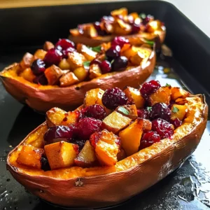Indulge in Cranberry Apple Twice-Baked Sweet Potatoes This Fall!