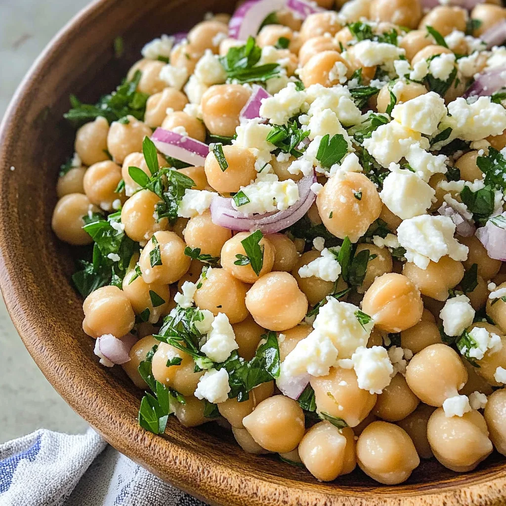 Lemony Chickpea Feta Salad (Gluten Free)