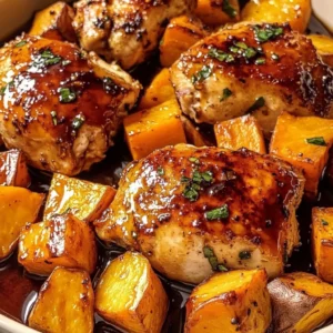 Maple-Glazed Chicken with Sweet Potatoes