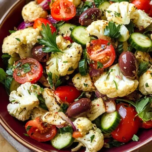 Mediterranean Cauliflower Salad