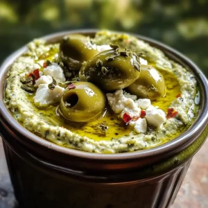 Olive Lovers’ Dream Dip – Creamy Feta & Green Olive Spread