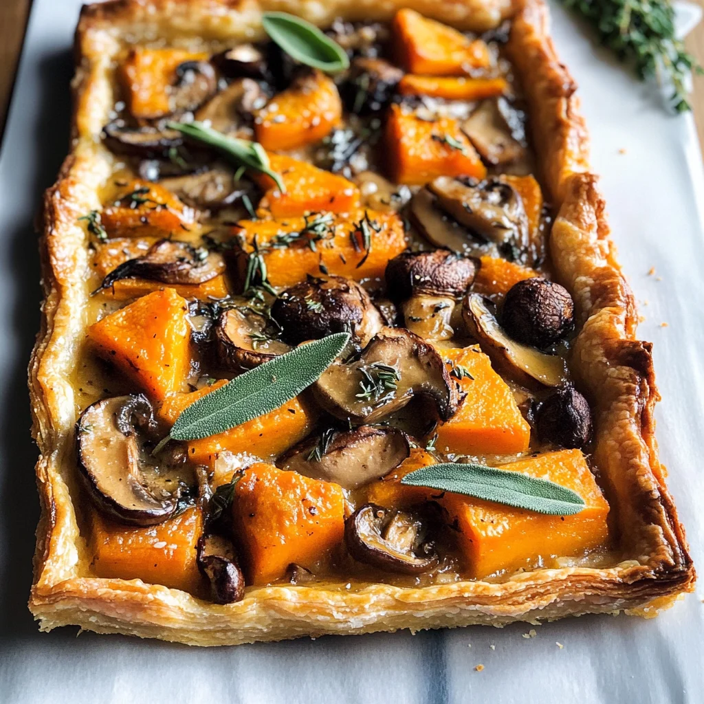 Pumpkin Sage & Mushroom Tart