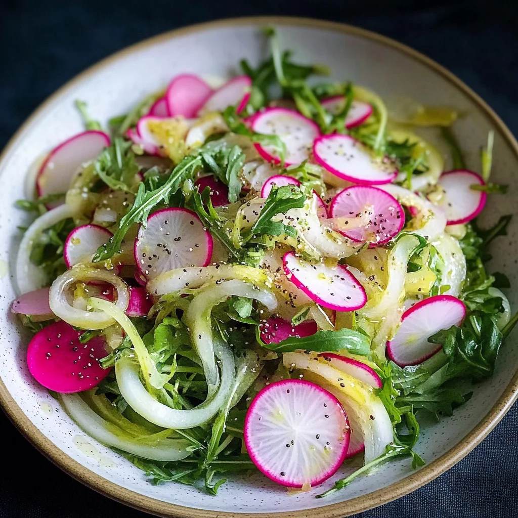 Radish and Fennel Salad with Lemon Dressing