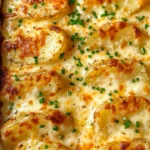 Roasted Garlic Potatoes au Gratin