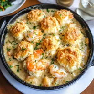 Shrimp & Lobster Cheddar Bay Biscuit Pot Pie