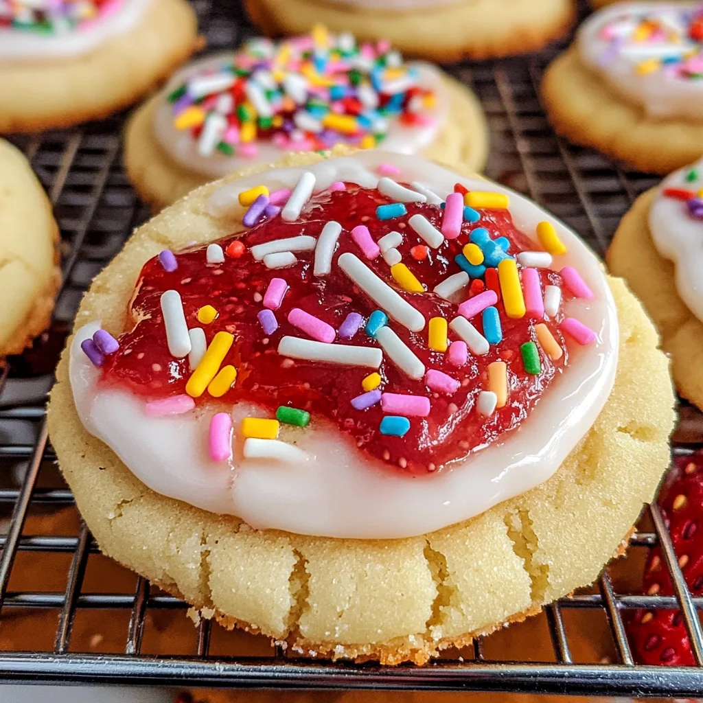 Strawberry Pop Tart Sugar Cookies