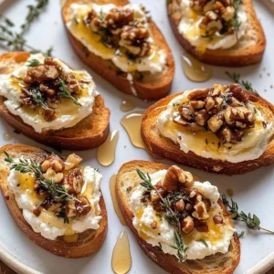 Whipped Ricotta Crostini with Walnuts & Salted Honey