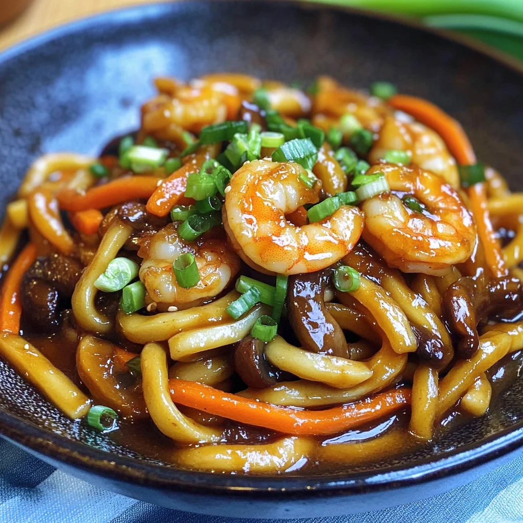 Yaki Udon with Shrimp