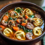 Autumn Tortellini Soup with Sausage