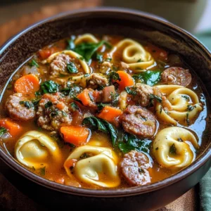 Autumn Tortellini Soup with Sausage