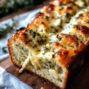 Cheese, Herb & Garlic Quick Bread (No Yeast)