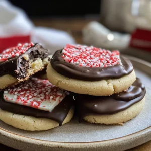 Chocolate Peppermint Bark Sugar Cookies