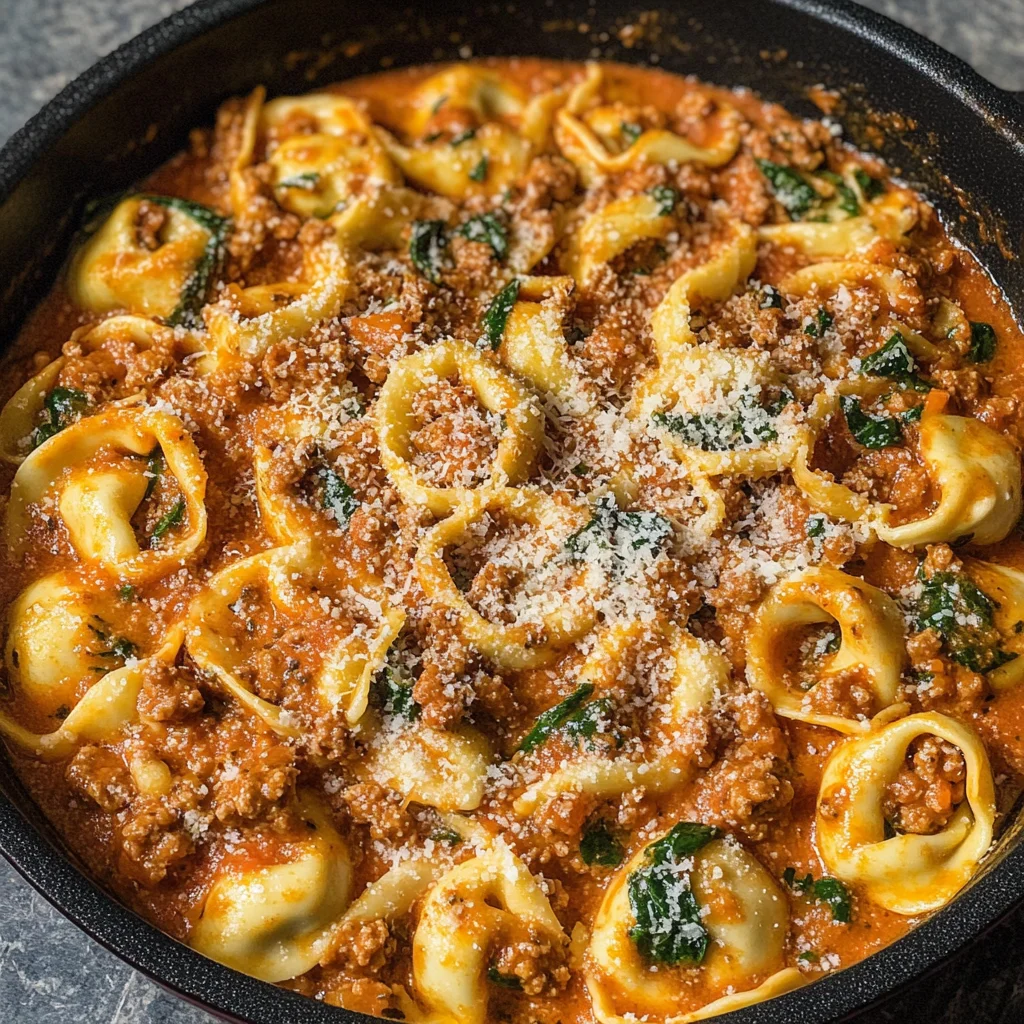Creamy Spinach Tomato Tortellini Recipe