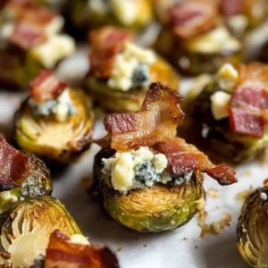 Crispy Brussel Sprouts with Bacon and Cheese