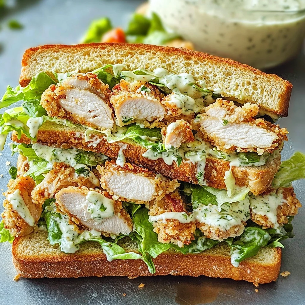 Crunchy Chicken Caesar Sandwich
