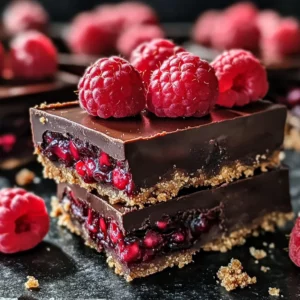 Dark Chocolate Raspberry Pie Bars