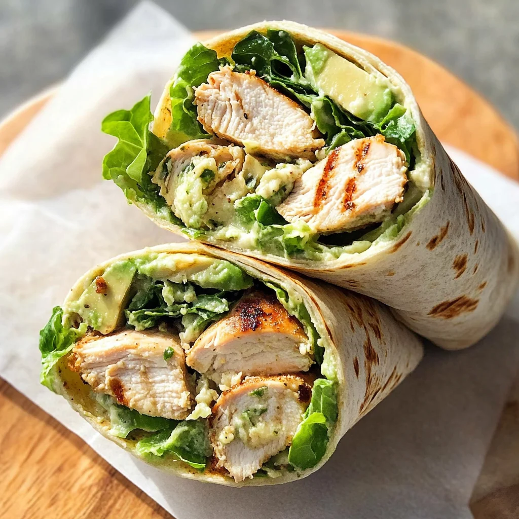 Grilled Chicken Caesar Salad Wraps