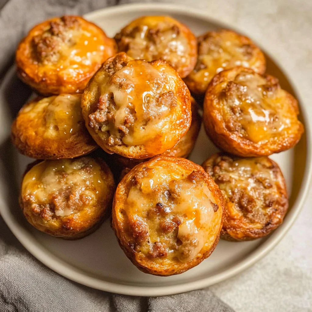 High-Protein Pancake Sausage Mini Muffins