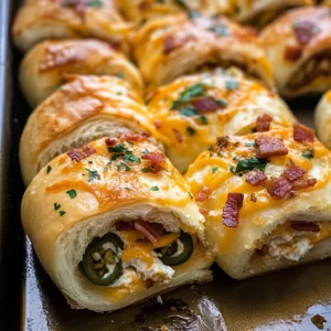 Incredible Baked Jalapeño Popper Rolls