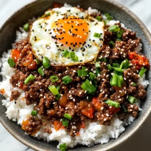Korean Ground Beef Bowl (25-Minutes)