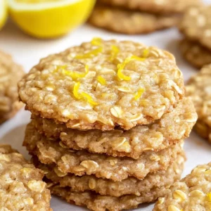 Lemon Oatmeal No-Bake Cookies