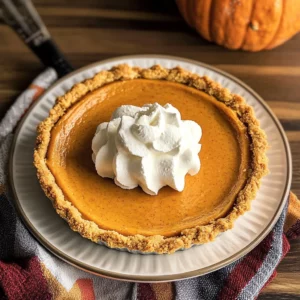No Bake Marshmallow Pumpkin Pie