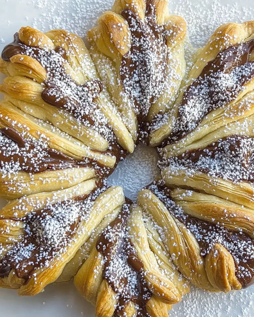 Nutella Puff Pastry Snowflake Recipe