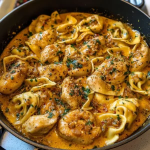 One-Pot Spicy Garlic Butter Chicken Tortellini