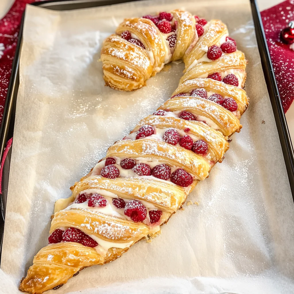 Raspberry-Cream Cheese Holiday Crescent Danish