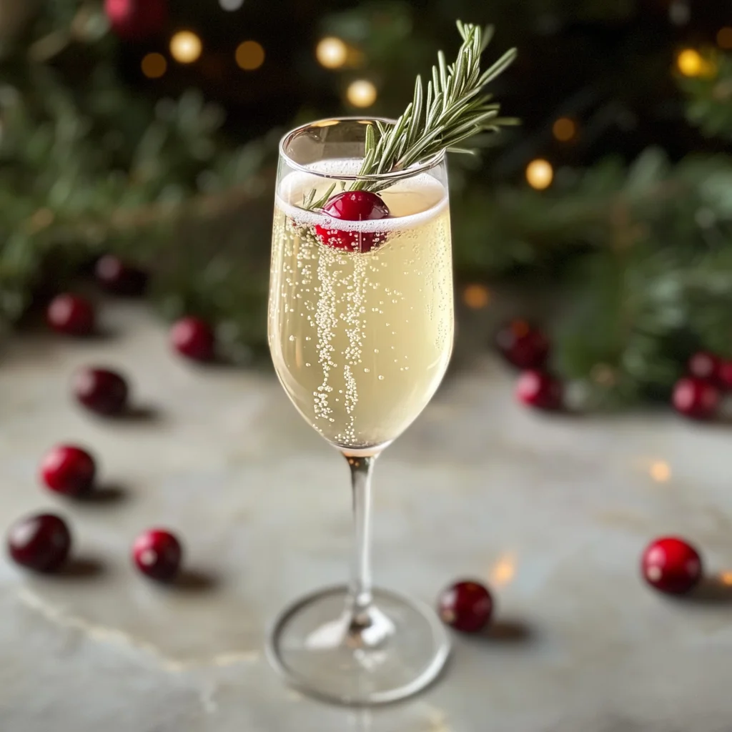 White Cranberry Christmas Mimosa