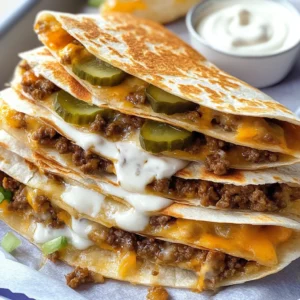 Cheeseburger Quesadillas
