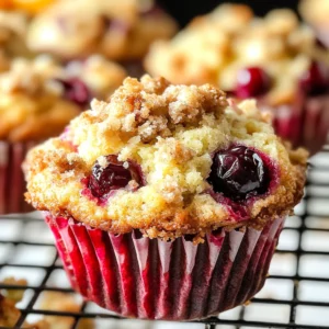 Cranberry Orange Muffins with Streusel Topping