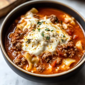 Easy Lasagna Soup No Ricotta