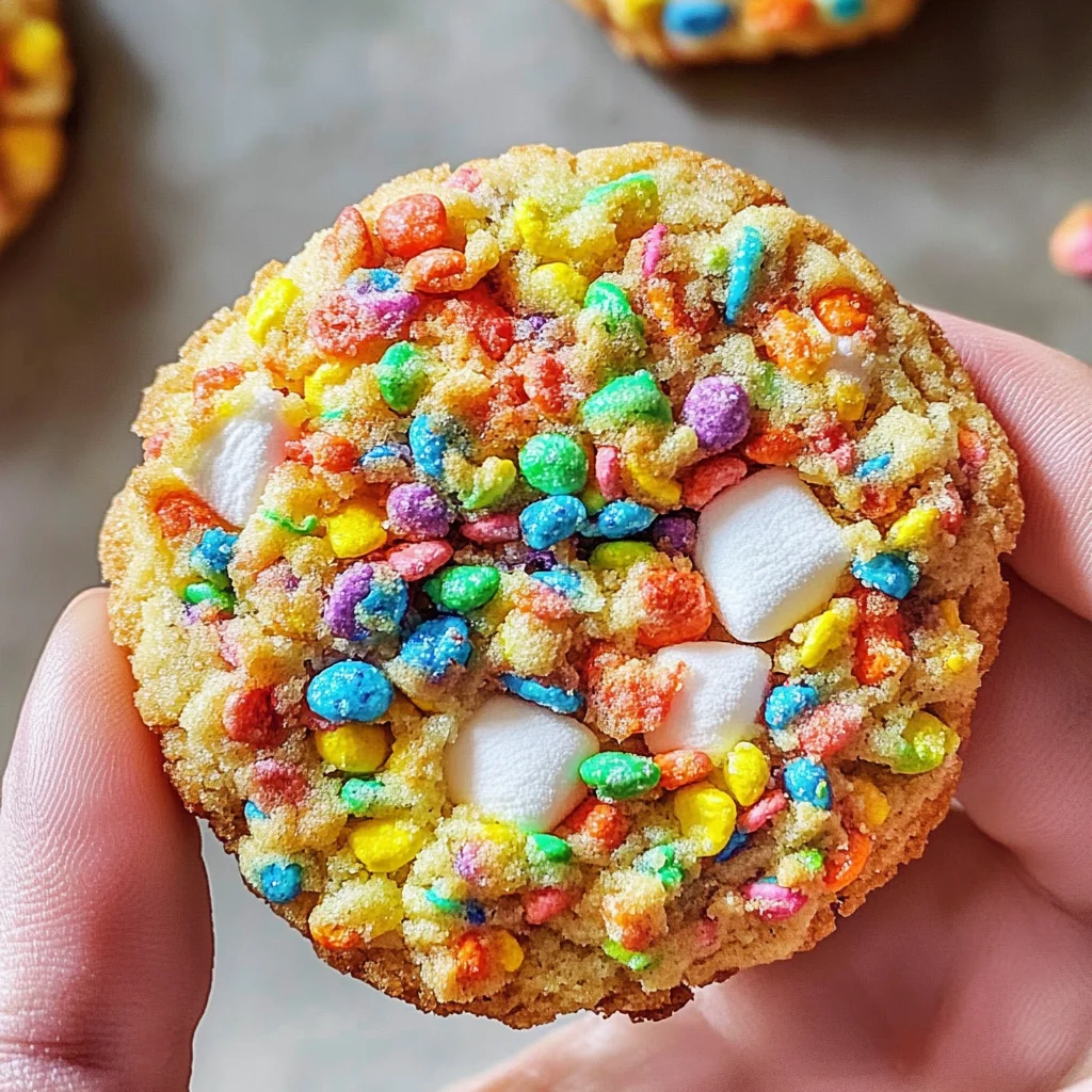 Fruity Pebble Marshmallow Cookies