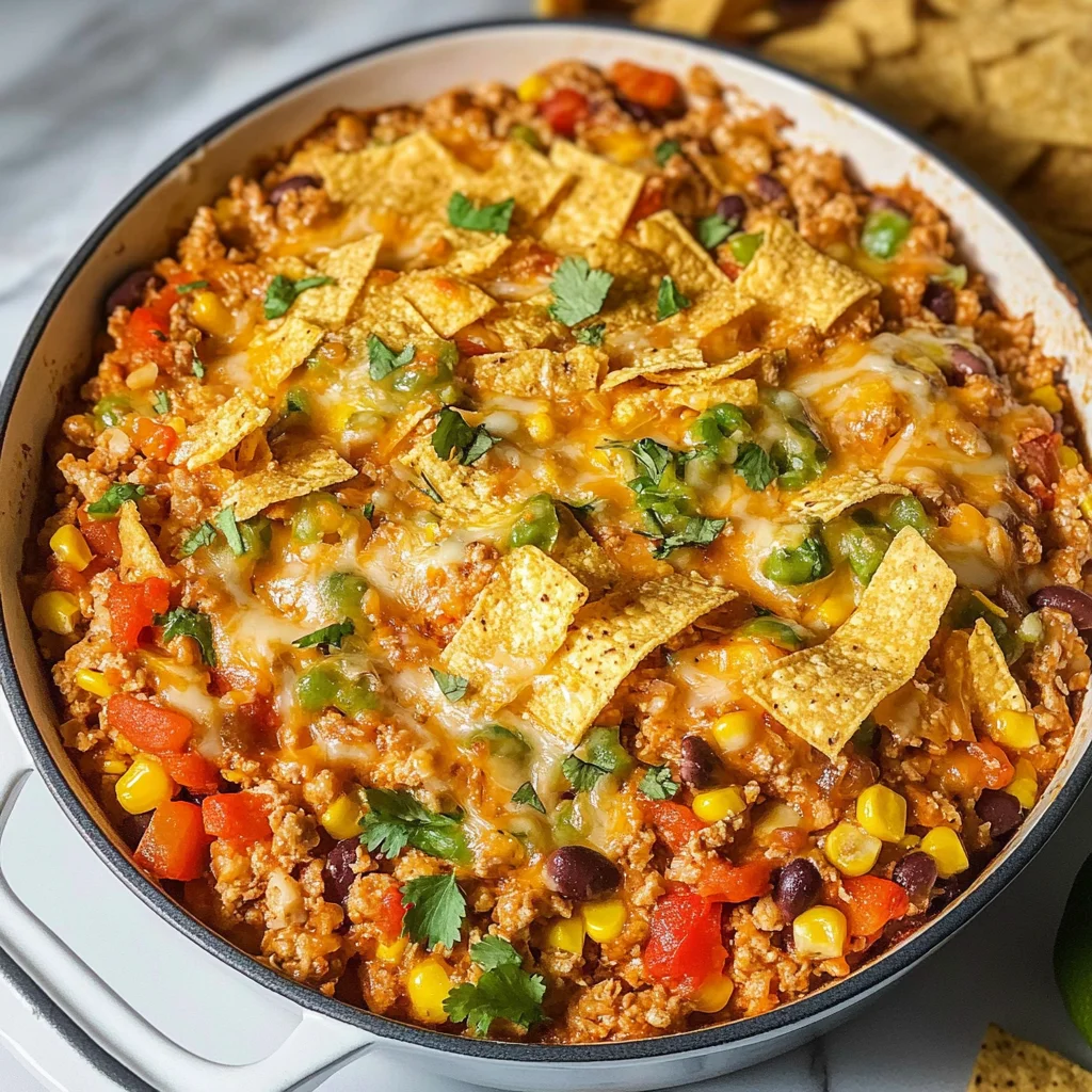 Ground Chicken Taco Casserole