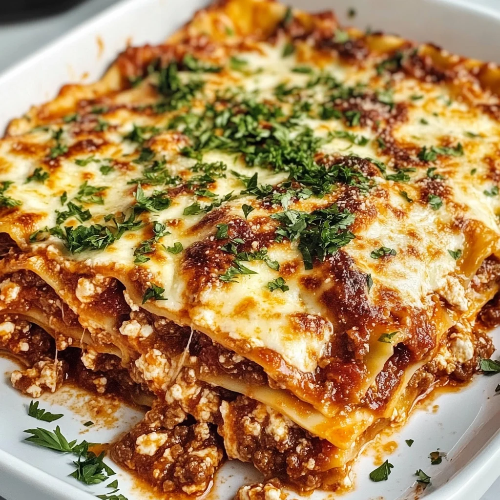 Meaty Lasagna with Cottage Cheese