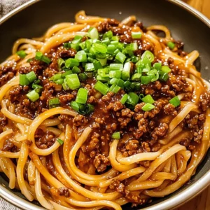 Mongolian Ground Beef Noodles