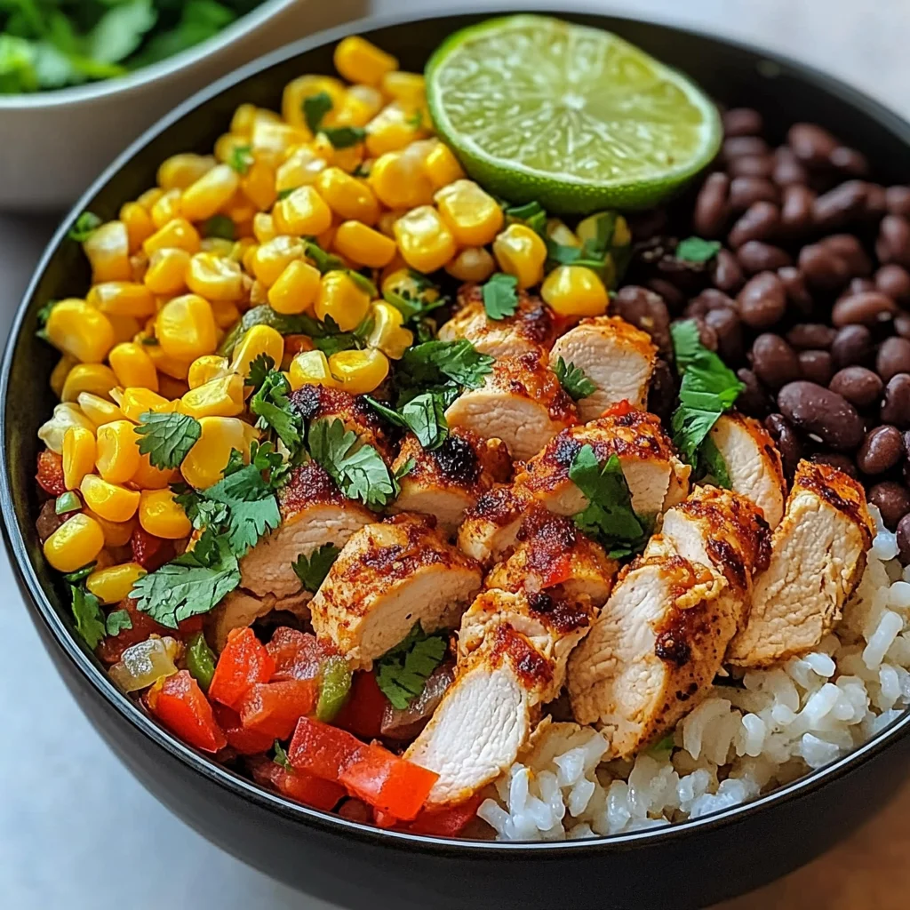 One Pan Chicken Burrito Bowl