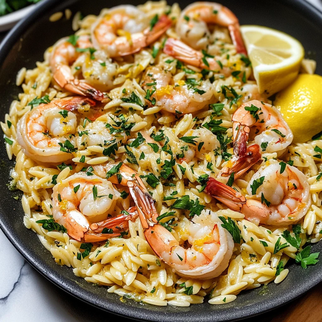 One Pan Parmesan Orzo with Shrimp