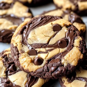 Peanut Butter Brownie Swirl Cookies