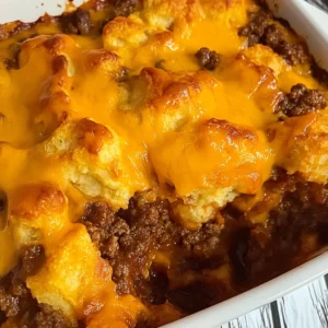Sloppy Joe Biscuit Casserole