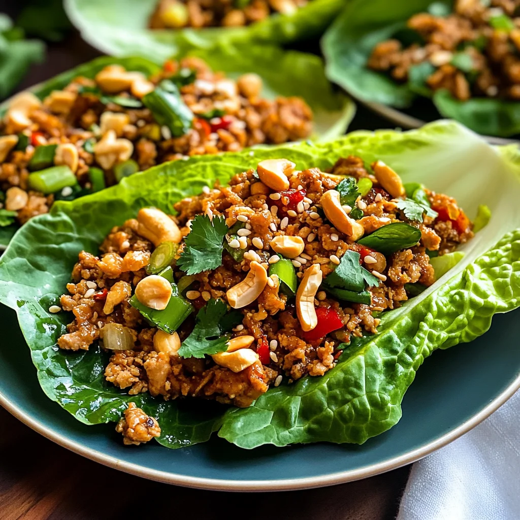 Thai Chicken Lettuce Wraps