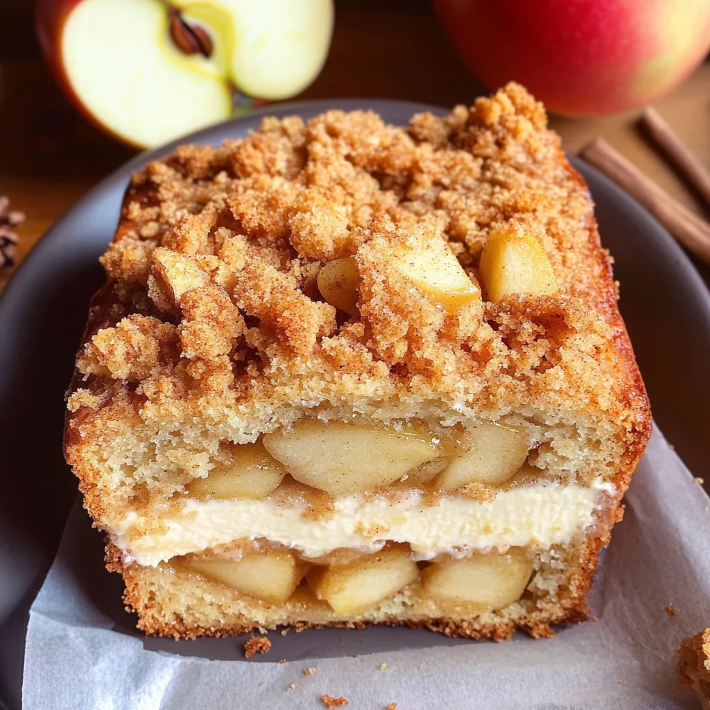 Apple Crisp Cheesecake Bread