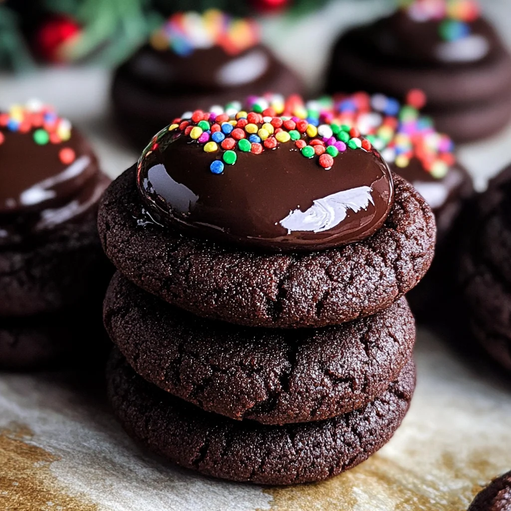 Chocolate Thumbprint Cookies
