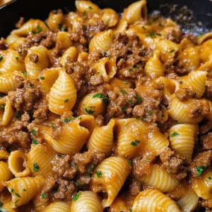 Creamy Beef and Shells