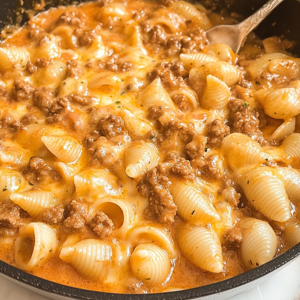 Creamy Beef and Shells