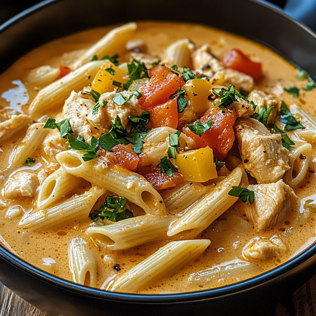 Creamy Cajun Chicken Pasta Soup