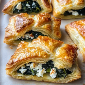 Flaky Spinach Feta Puff Pastry