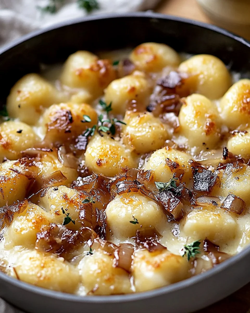 Gnocchi with Caramelized Onions and Gruyère