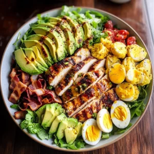 Grilled Chicken Cobb Salad with Honey Dijon {Paleo, Whole30 Option}